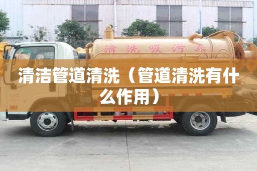清潔管道清洗（管道清洗有什么作用）