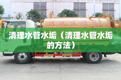 清理水管水垢（清理水管水垢的方法）