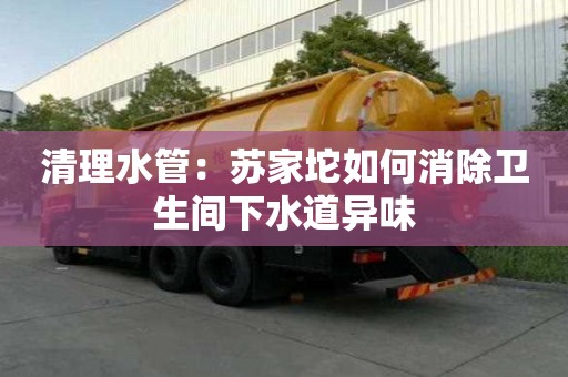 清理水管：蘇家坨如何消除衛生間下水道異味
