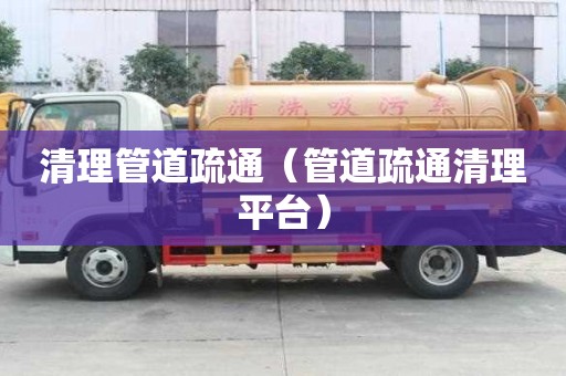 清理管道疏通（管道疏通清理平臺）