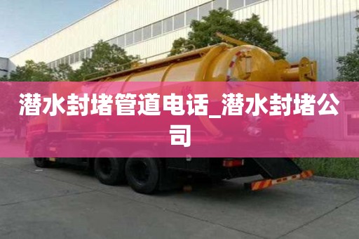 潛水封堵管道電話_潛水封堵公司