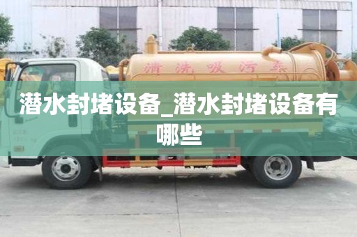 潛水封堵設(shè)備_潛水封堵設(shè)備有哪些