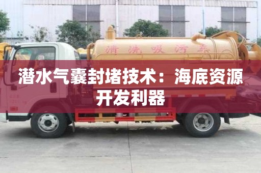 潛水氣囊封堵技術：海底資源開發利器