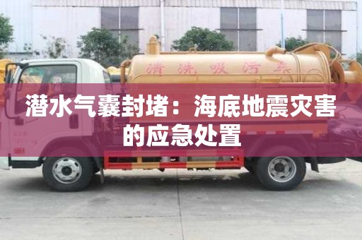潛水氣囊封堵：海底地震災害的應急處置