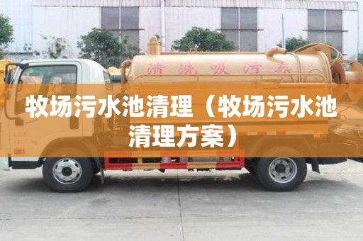牧場污水池清理（牧場污水池清理方案）