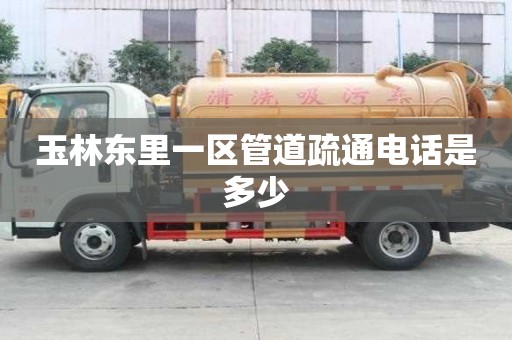 玉林東里一區管道疏通電話是多少