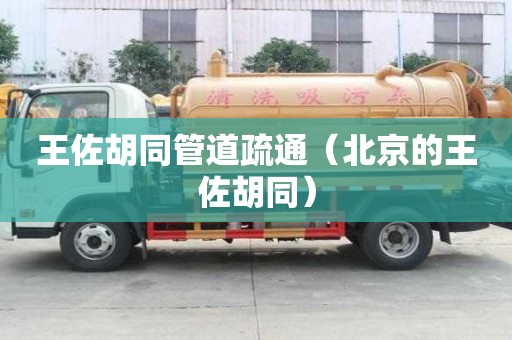 王佐胡同管道疏通（北京的王佐胡同）