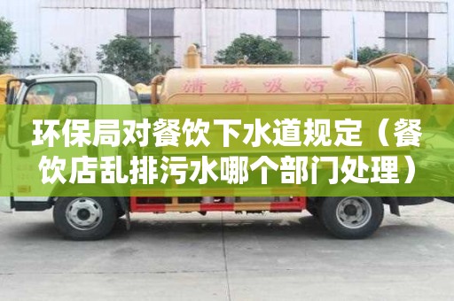 環保局對餐飲下水道規定（餐飲店亂排污水哪個部門處理）