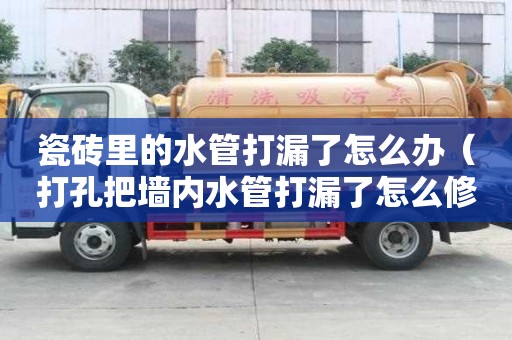 瓷磚里的水管打漏了怎么辦（打孔把墻內水管打漏了怎么修）