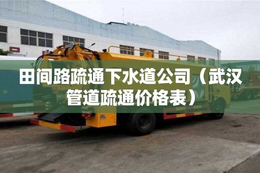 田間路疏通下水道公司（武漢管道疏通價格表）