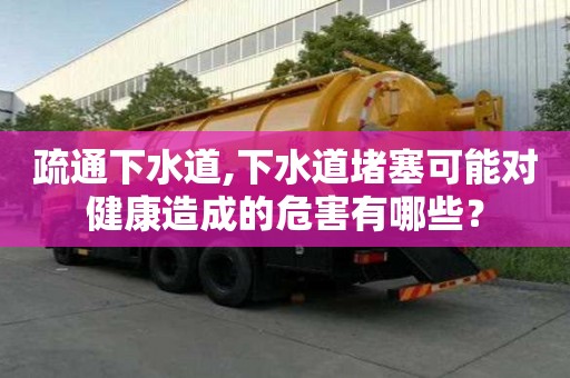 疏通下水道,下水道堵塞可能對健康造成的危害有哪些？