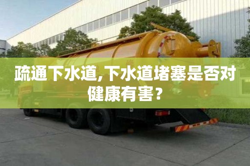 疏通下水道,下水道堵塞是否對健康有害？