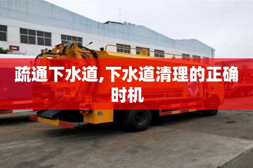 疏通下水道,下水道清理的正確時機