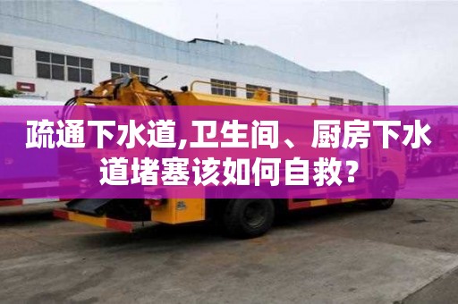 疏通下水道,衛生間、廚房下水道堵塞該如何自救？