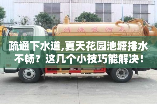 疏通下水道,夏天花園池塘排水不暢？這幾個小技巧能解決！