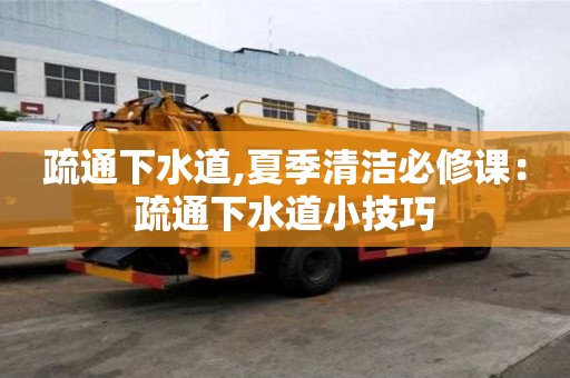 疏通下水道,夏季清潔必修課：疏通下水道小技巧