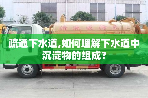 疏通下水道,如何理解下水道中沉淀物的組成？