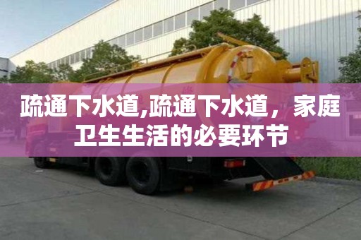 疏通下水道,疏通下水道，家庭衛生生活的必要環節
