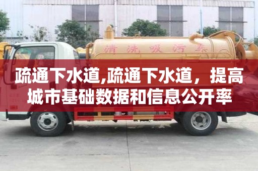 疏通下水道,疏通下水道，提高城市基礎數據和信息公開率