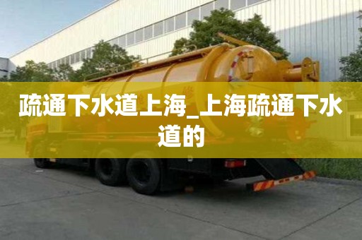 疏通下水道上海_上海疏通下水道的