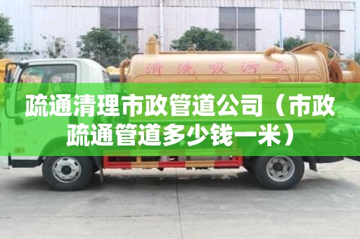 疏通清理市政管道公司（市政疏通管道多少錢(qián)一米）