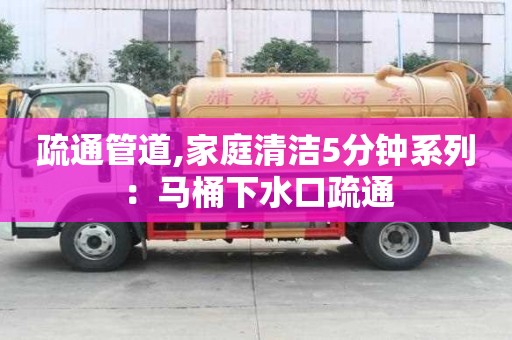 疏通管道,家庭清潔5分鐘系列：馬桶下水口疏通