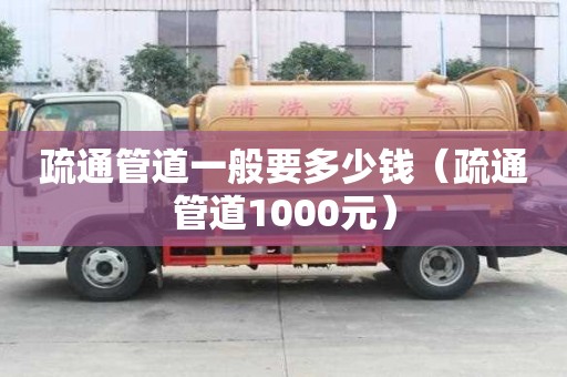 疏通管道一般要多少錢（疏通管道1000元）