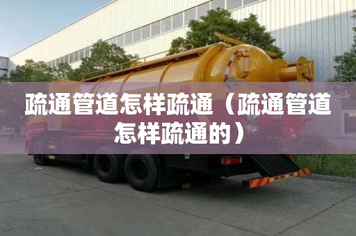 疏通管道怎樣疏通（疏通管道怎樣疏通的）