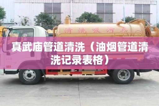 真武廟管道清洗（油煙管道清洗記錄表格）