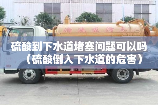 硫酸到下水道堵塞問題可以嗎（硫酸倒入下水道的危害）