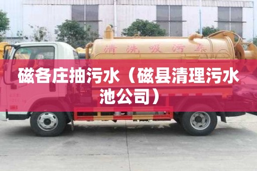 磁各莊抽污水（磁縣清理污水池公司）
