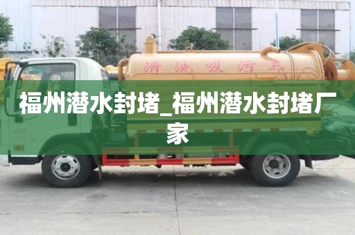 福州潛水封堵_福州潛水封堵廠家