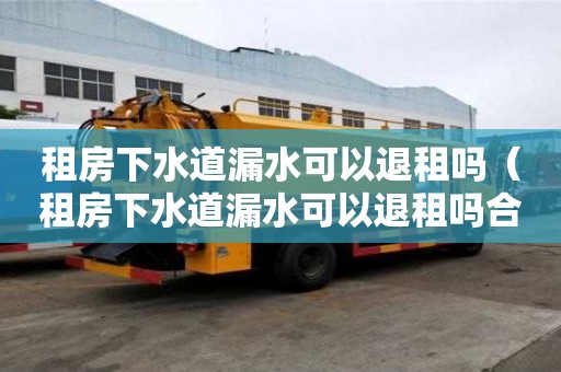 租房下水道漏水可以退租嗎（租房下水道漏水可以退租嗎合法嗎）