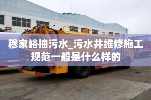穆家峪抽污水_污水井維修施工規范一般是什么樣的