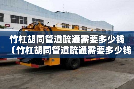 竹杠胡同管道疏通需要多少錢（竹杠胡同管道疏通需要多少錢一次）
