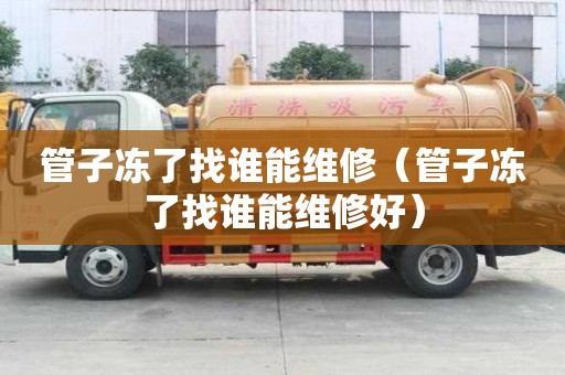 管子凍了找誰能維修（管子凍了找誰能維修好）