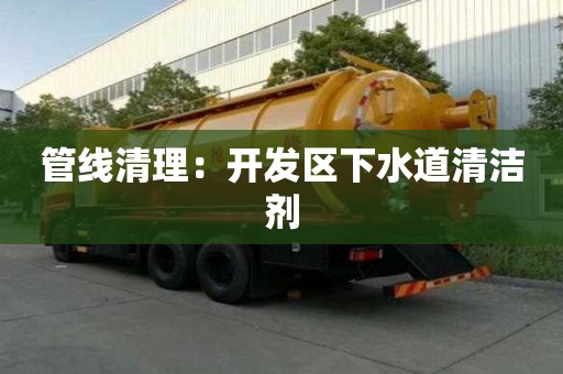 管線清理：開發區下水道清潔劑