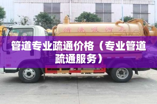 管道專業疏通價格（專業管道疏通服務）