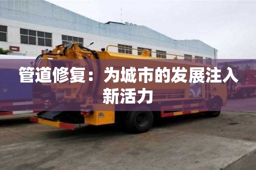 管道修復(fù):為城市的發(fā)展注入新活力 管道修復(fù):為城市的發(fā)展注入新活力