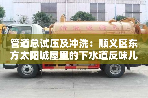 管道總試壓及沖洗：順義區(qū)東方太陽城屋里的下水道反味兒怎樣處理