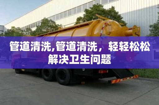管道清洗,管道清洗，輕輕松松解決衛生問題