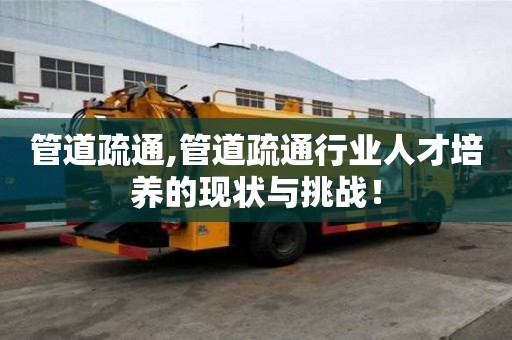 管道疏通,管道疏通行業(yè)人才培養(yǎng)的現(xiàn)狀與挑戰(zhàn)！