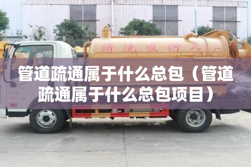 管道疏通屬于什么總包（管道疏通屬于什么總包項目）