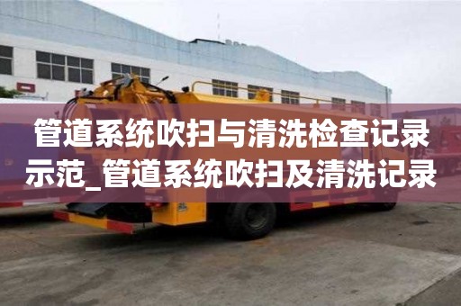 管道系統(tǒng)吹掃與清洗檢查記錄示范_管道系統(tǒng)吹掃及清洗記錄