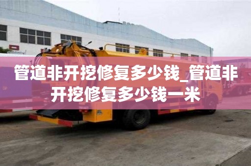 管道非開挖修復多少錢_管道非開挖修復多少錢一米