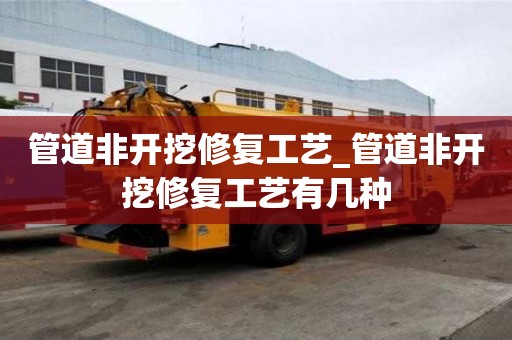 管道非開挖修復工藝_管道非開挖修復工藝有幾種