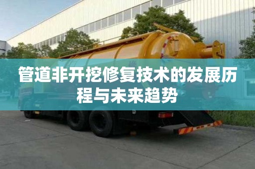 管道非開挖修復技術的發展歷程與未來趨勢