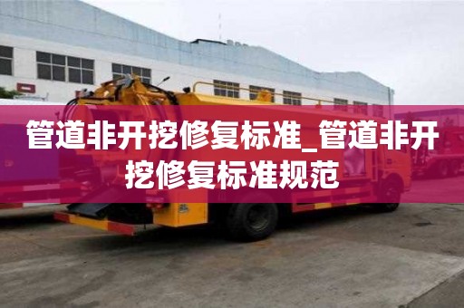 管道非開挖修復標準_管道非開挖修復標準規范