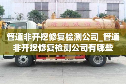 管道非開挖修復檢測公司_管道非開挖修復檢測公司有哪些