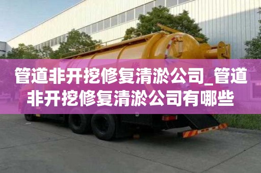 管道非開挖修復清淤公司_管道非開挖修復清淤公司有哪些